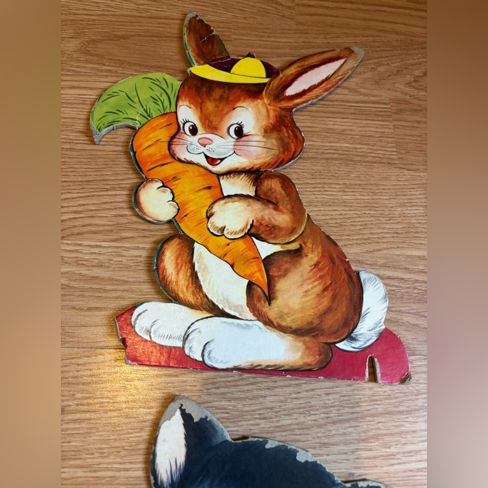 Vintage Animals Pressed Cardboard Wall Decor Lot Of 6 - Picture 4 of 11